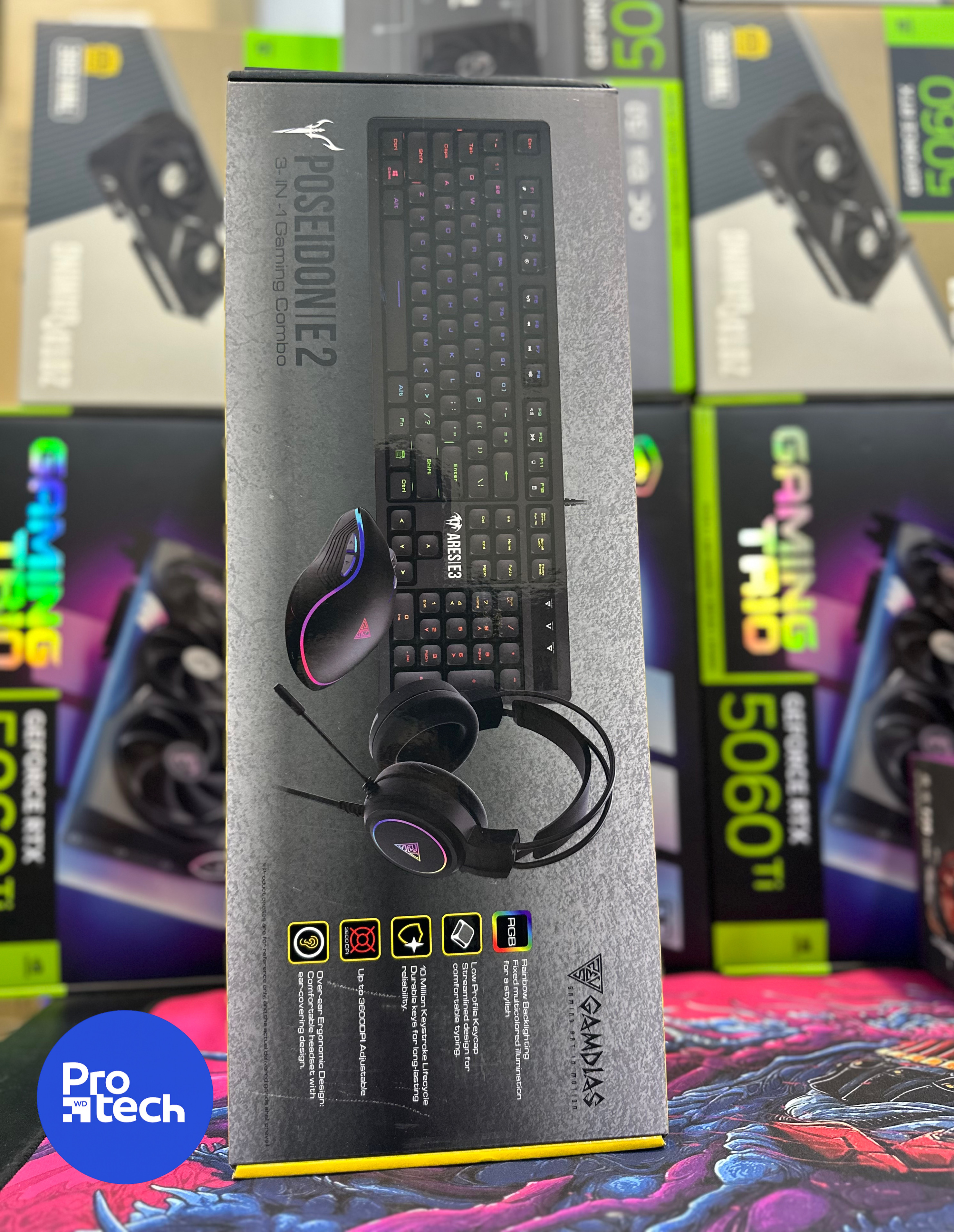 GAMDIAS POSEIDON E2 3-in-1 Gaming Combo
